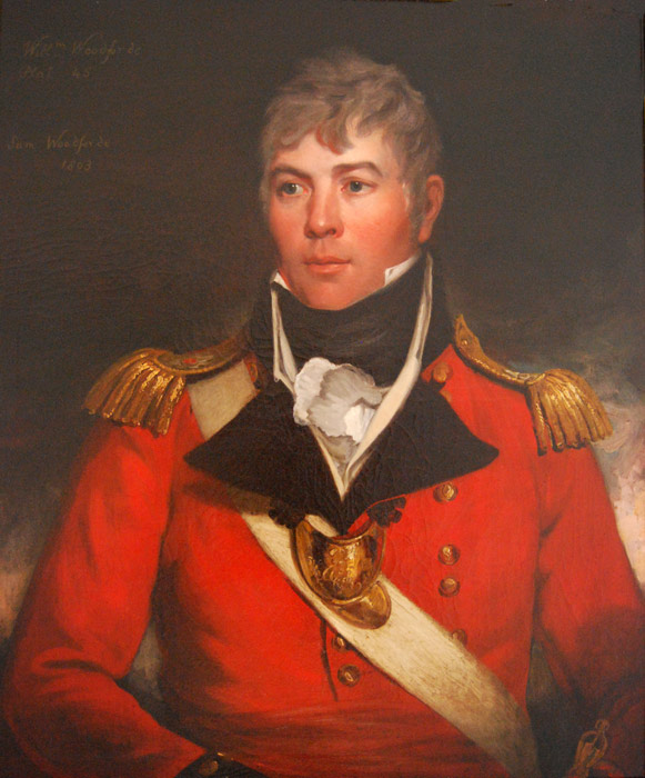 Half-length portrait of William Woodforde (1758–1844), the diarist's Nephew Bill, as commanding officer of the 1st East Somerset Volunteer Infantry; painted in 1803 by Samuel Woodforde