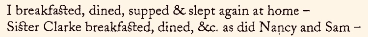 James Woodforde's digitised Diary entry for 2 January 1780, with 'Sister' and 'Breakfasted' in variant Caslon font